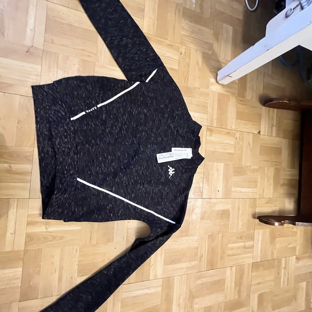 Kappa Black and White Regular Fit Top